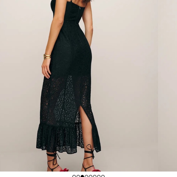 Reformation Canice Dress Black - Size 8 - Picture 8 of 10